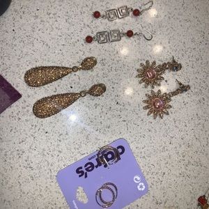 Earrings and hair clips